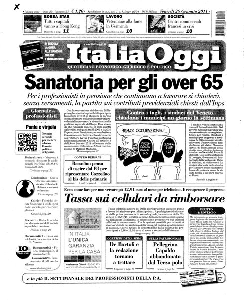 Italia oggi : quotidiano di economia finanza e politica